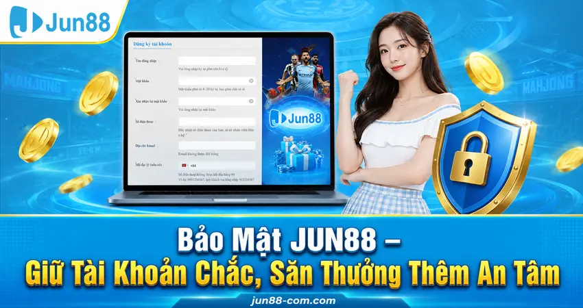 Bảo Mật JUN88 – Giữ Tài Khoản Chắc, Săn Thưởng Thêm An Tâm