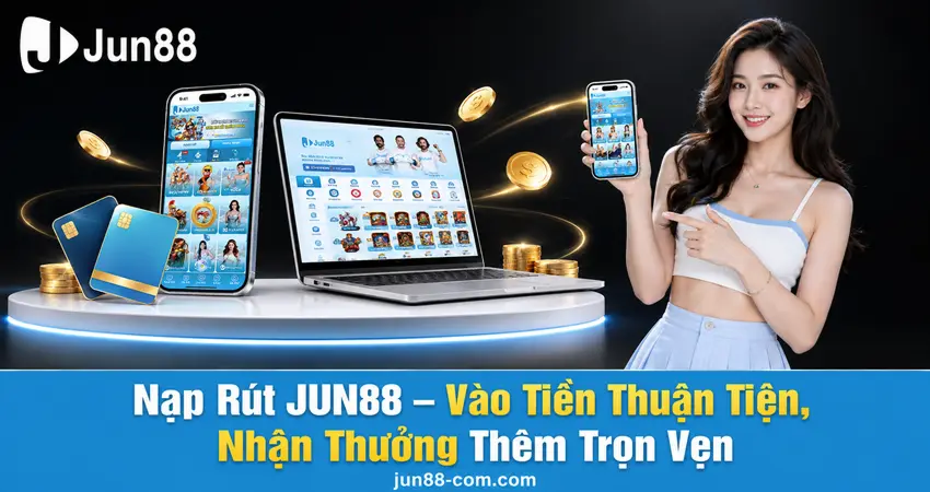 Nạp Rút JUN88 – Vào Tiền Thuận Tiện, Nhận Thưởng Thêm Trọn Vẹn